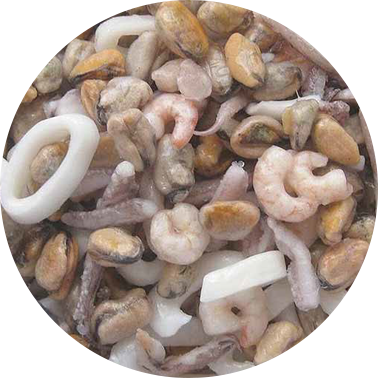 suretido de mariscos premium Salmón filete con piel